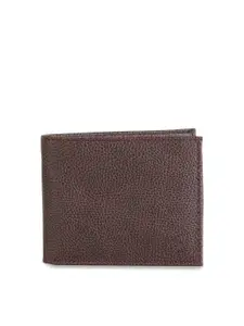 ZEVORA Men Brown Textured Two Fold Wallet