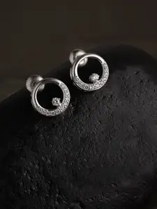 Clara 92.5 Pure Sterling Silver Swiss Zirconia Circular Studs