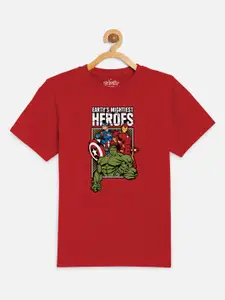 Kids Ville Avengers featured Red Tshirt for Boys
