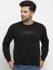 Cantabil Men Black Printed Sweatshirt