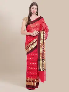 Chhabra 555 Red Art Silk Woven Design Banarasi Saree
