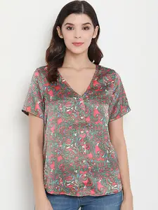 THREAD MUSTER Multicoloured Printed Top