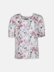 Oxolloxo White Floral Printed Top