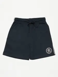 Octave Boys Navy Blue Solid Regular Fit Regular Shorts