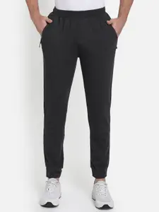PROTEENS Men Charcoal Grey Solid Straight-Fit Joggers