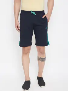 Adobe Men Navy Blue Solid Regular Fit Regular Shorts