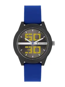 GIORDANO Men Black & Blue Analogue Watch GD4050-05