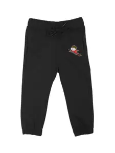 Harry Potter Boys Black Solid Straight-Fit Joggers