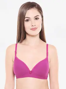 Bodycare Pink Solid Non-Wired Lightly Padded T-shirt Bra 6552MAG