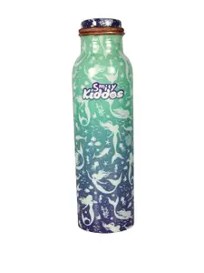 Smily Kiddos Unisex Kids Blue & Green Serene Mermaid Printed Water Bottle