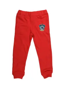 Harry Potter Boys Red Solid Straight-Fit Joggers