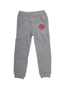 Marvel by Wear Your Mind Boys Grey Solid Straight-Fit Joggers