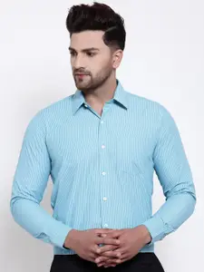 Style Quotient Men Blue Slim Fit Striped Formal Shirt