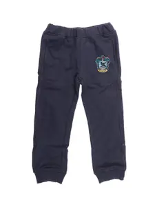 Harry Potter Boys Navy Blue Solid Straight Fit Joggers