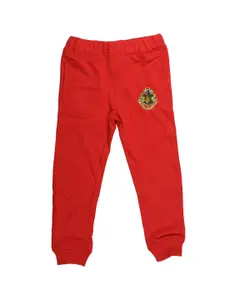 Harry Potter Boys Red Solid Straight Fit Joggers