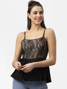 Style quotient black peplum top