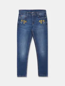 Cherokee Girls Blue Regular Fit Mid-Rise Clean Look Jeans