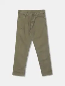 Cherokee Boys Olive Green Regular Fit Mid-Rise Clean Look Jeans
