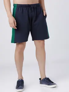 HIGHLANDER Men Navy Blue Solid Slim Fit Sports Shorts
