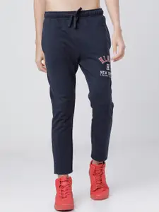HIGHLANDER Men Navy Blue Solid Slim-Fit Track Pants