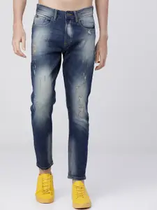 HIGHLANDER Men Blue Tapered Fit Mid-Rise Mildly Distressed Jeans