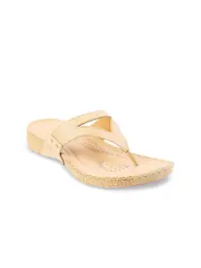 Mochi Women Beige Woven Design Comfort Heels