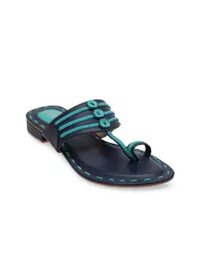 Biba Women Blue Woven Design Sandals
