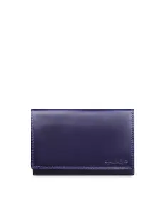 CALFNERO Women Purple Solid Genuine Leather Two Fold Wallet