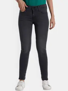 Pepe Jeans Women Black Slim Fit Mid-Rise Clean Look Jeans