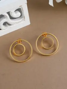 Silvermerc Designs Gold-Plated Circular Drop Earrings