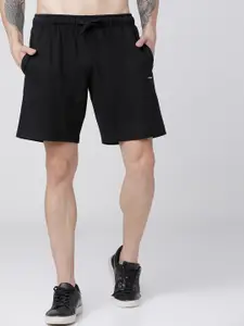HIGHLANDER Men Black Solid Slim Fit Sports Shorts
