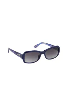 Guess Women Grey Lens & Blue UV Protected Rectangle Sunglasses GU7683 55 90B