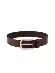 BuckleUp Men Brown Solid Leather Belt