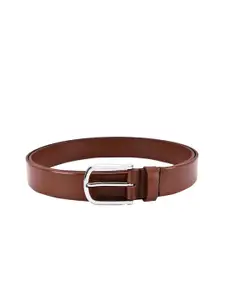BuckleUp Men Tan Brown Solid Leather Belt