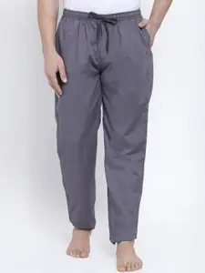 JAINISH Men Grey Solid Lounge Pants
