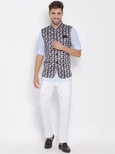 Hangup Men Multicoloured Printed Kurta with Pyjamas