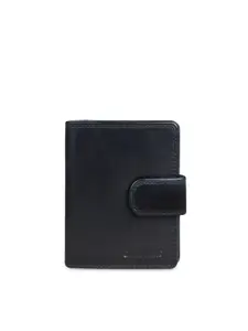 CALFNERO Women Black Solid Leather Two Fold Wallet