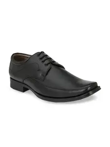 Sir Corbett Men Black Solid Formal Derbys