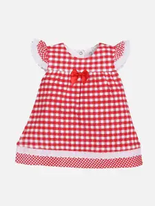 BABY GO Girls Multicoloured Checked A-Line Dress