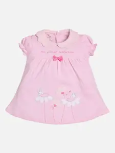 BABY GO Girls Pink Printed A-Line Dress