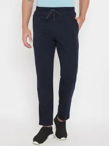 NEVA Men Navy Blue Solid Straight-Fit Track Pants