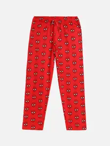 Kids Ville Boys Red Spiderman Print Lounge Pants