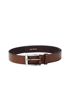 Aditi Wasan Aditi Wasan Men Brown Textured Genuine Leather Belt
