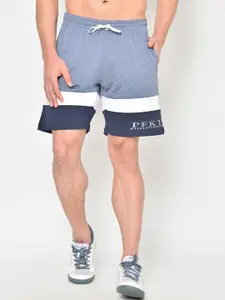 PERFKT-U Men Blue Solid Regular Fit Sports Shorts
