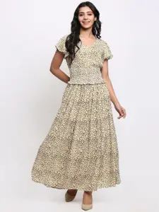 Slenor Women Multicoloured Printed Maxi Dress