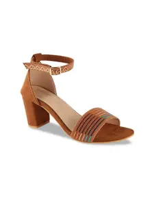 Shoetopia Women Tan Brown Solid Heels