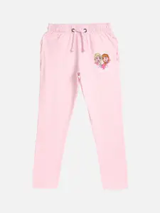 Kids Ville Girls Pink Frozen Print Lounge Pants