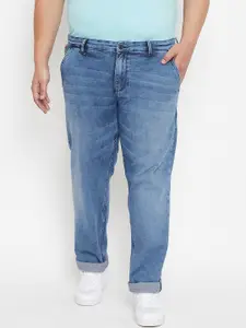 Instafab Plus Men Blue Regular Fit Mid-Rise Clean Look Jeans