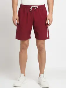 PERFKT-U Men Maroon Solid Regular Fit Sports Shorts