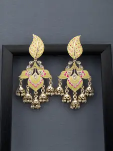 Sukkhi Yellow Contemporary Drop Earrings